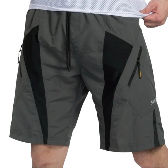 Santic Men's 3D Padded Cycling 2 in 1 Cargo Shorts Size XL MTB Riding Bicycle - Picture 7 of 10